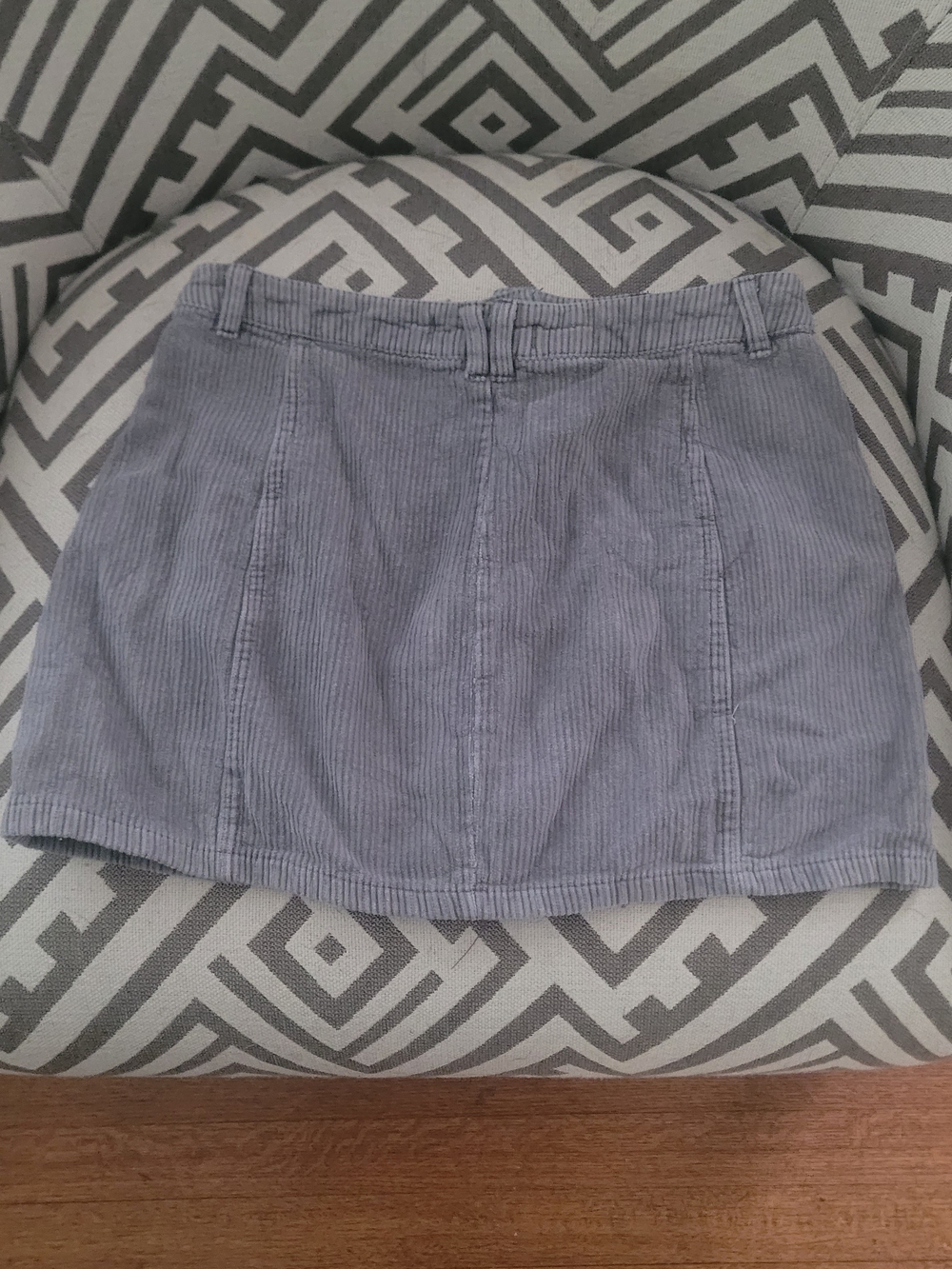 Casual Blue Corduroy Mini Skirt - Women